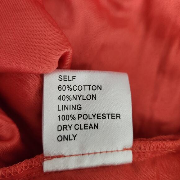 Tadashi Shoji Red Coral Chantilly Lace Sleeveless Sheath Cocktail Dress Size 8 - Picture 8 of 10